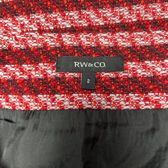 RW&CO Preppy Chic Tweed Red Mini Skirt – Size X-Small 2 - Picture 5 of 7